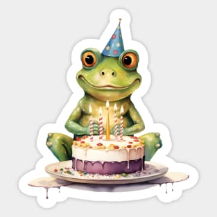 Happy Birthday Funny frog Sticker